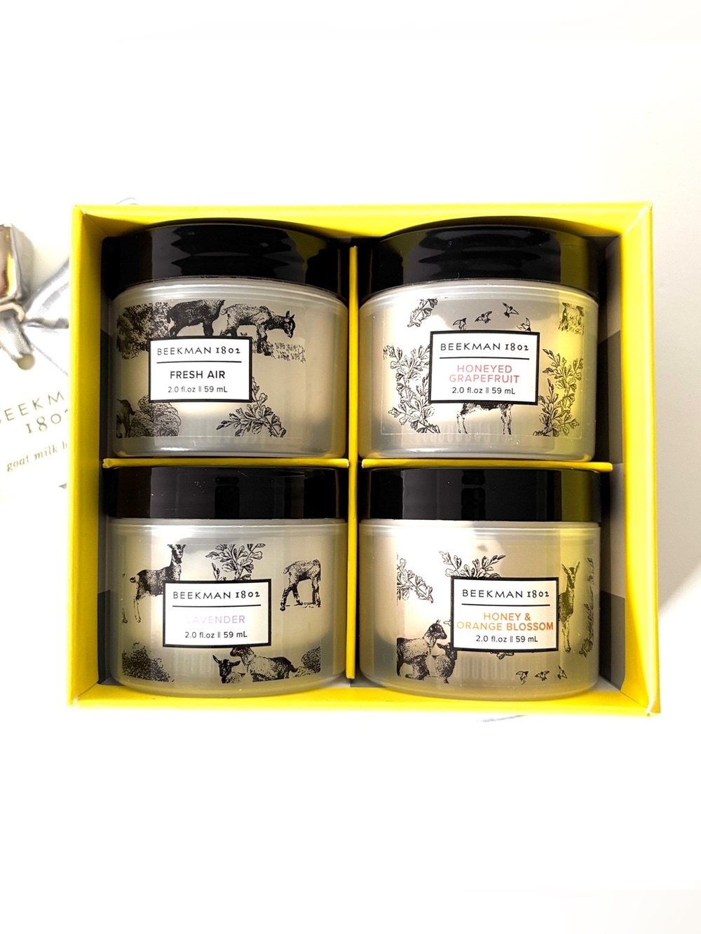 Beekman 1802 Goat Milk Whipped Body Cream Set: 4, 2 Oz Lavender Honey Lotion.